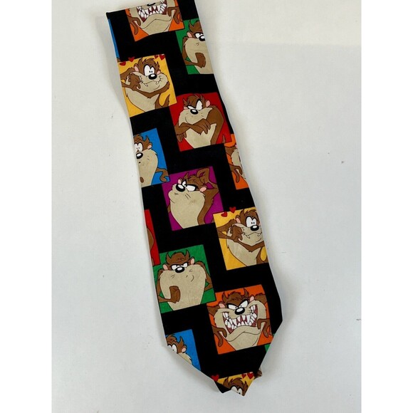RARE Vtg Tasmanian Devil‎ Looney Tunes Mania- 1993- Men's Polyester Tie. - Picture 2 of 6